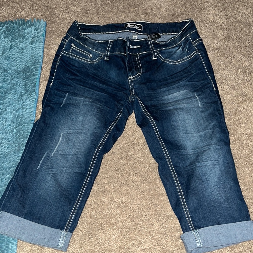 Sound girl capris , size 1 dark blue denim